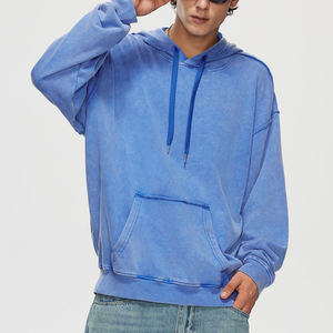 Sudadera con Capucha Vintage Lavada al Ácido con Logotipo Personalizado para Hombre, 100% Algodón, Temporada de Invierno, Sudadera con Capucha Desgastada para Hombre - Product Image 3