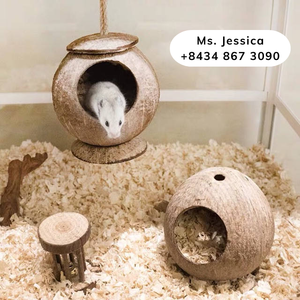 Jaula para mascotas de cáscara de coco PREMIUM 2025/cabaña de animales pequeños fabricada en Vietnam - Product Image 4