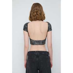 Blusa corta de manga corta - Product Image 4