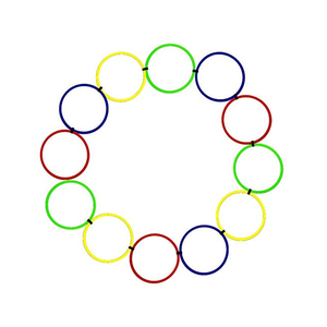 Exportador Indio de Anillas de Entrenamiento de Agilidad de Alta Calidad (Juego de 12 Anillas) - Multicolor - Product Image 1