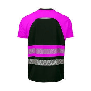 Camiseta de Seguridad de Manga Corta de Alta Visibilidad, Reflectante, Transpirable e Impermeable para Trabajos en Carreteras al Aire Libre - Product Image 3