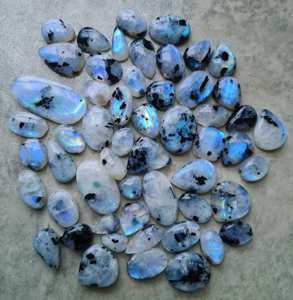 Calidad de Grado Superior 100% Natural Rainbow Moonstone Octagon Gemstone Cabochon para diseño de joyería Producto a granel a precios baratos OEM - Product Image 2