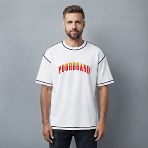 เสื้อยืดคอกลมทรงหลวม ผ้าเจอร์ซีย์หนา 180 กรัม ผ้าฝ้าย แบบ OEM/ODM สั่งทำพิเศษ ไหล่ตก สไตล์ฮิปฮอป ระบายอากาศได้ดี เป็นมิตรกับสิ่งแวดล้อม เหมาะสำหรับออกกำลังกาย - Product Image 1