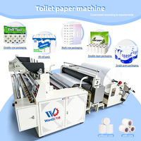 Machine de conversion de papier tissu à prix de gros, machine de fabrication et de rembobinage de papier toilette