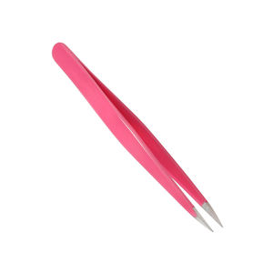 Pinzas para Volumen de Pestañas de Grado Quirúrgico, Punta Puntiaguda, Color Rosa, Recubiertas de Acero Inoxidable, para Uso en Casa y en Salones - Product Image 4