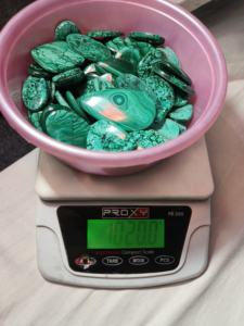 Cabujón de cuarzo malaquita natural, piedra preciosa suelta de tamaño personalizado para la fabricación de joyas, piedra verde no mejorada de alta calidad - Product Image 4