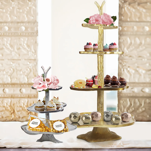 Soporte redondo para pasteles, exhibición clásica de postres con cúpula opcional para fiestas de bodas, panaderías y uso doméstico - Product Image 4