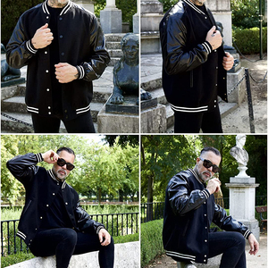 แจ็กเก็ตเลตเตอร์แมนสำหรับผู้ชายเสื้อแจ็กเก็ตเบสบอลปักลายตัวอักษรทีมตัวแทนมหาวิทยาลัย - Product Image 6