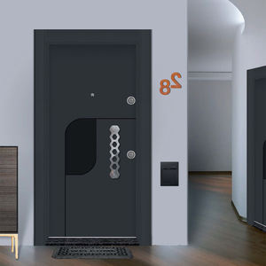 Puerta de Madera Moderna de Alta Calidad con Diseño Geométrico Artístico para Entradas Elegantes del Hogar - Product Image 4