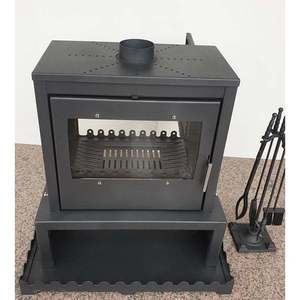 Estufa de Hierro Fundido Moderna DORELLO SOBA con Doble Puerta, Estufa Independiente para Interiores con Combustible de Leña y Carbón - Product Image 4