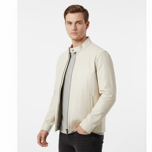 Chaqueta de Motociclista de Piel de Oveja Auténtica para Hombre, Proveedor de Fábrica Personalizado OEM, Chaqueta de Cuero para Motociclista, Elegante, Duradera y Cálida para Invierno - Product Image 6