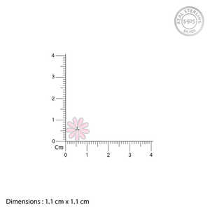 Pendientes de plata Blush Daisy Stud para niños Joyería infantil - Product Image 2