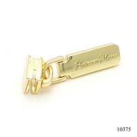 Tirant de fermeture éclair en métal doré personnalisé avec logo, de bonne qualité pour vêtements # 5 tirettes de fermeture éclair en métal