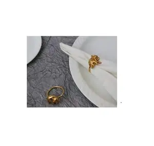 Olifant Vorm Koperen Servet Ring Houder Meest Veeleisende Creatieve Look Koper Servet Ring Houder Hot Selling Beste Kwaliteit