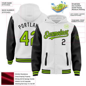 Veste d'école veste d'équipe collégiale brodée personnalisée veste à capuche universitaire à logo personnalisé - Product Image 6