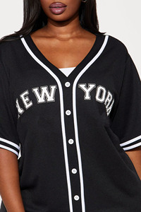 Custom <b>Women</b> Plus Size Short Breathable V-neck <b>Baseball</b> Jersey T-Shirt Sublimation Print Summer Quick Dry Moisture Wicking Sport - Product Image 3