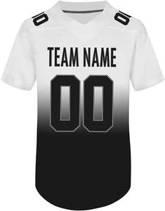 Camiseta de Fútbol Americano Personalizada por Sublimación de Dos Tonos, Uniforme Deportivo de Malla Transpirable con Nombre y Número Personalizados - Product Image 6
