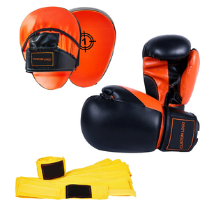 ชุดนวมและแผ่นรองชกมวยหนัง PU สีส้มและดำ ขนาด 4.5 เมตร คุณภาพดีจากผู้ผลิต OEM ODM ทนทาน น้ำหนักเบา ทันสมัย - Product Image 1