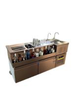 Peralatan Restoran Stainless Steel, Stasiun Bar Koktail, Dispenser Bir, Meja Bar Air, Perlengkapan Dapur Restoran Satu Atap