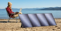 Солнечная панель Solarplay S200 200 Вт, гибкая, складная, ETFE, 24% КПД, 4 панели, ячейки 182 мм, выход 19.8В, для автодомов и кемпинга