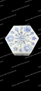 Boîte à bijoux élégante en marbre avec incrustation de nacre Accessoire d'organisation le plus vendu pour la vente en gros - Product Image 5
