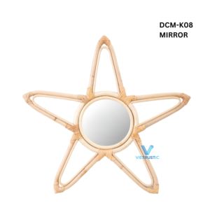 Nuevo diseño de espejo de bambú de ratán, decoración de pared para guardería, accesorios para habitación de bebés, decoración rústica para habitación de niños, estilo de inspiración ecológica para el hogar - Product Image 5