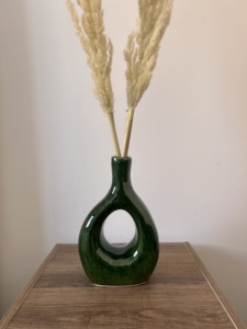 Verde Esmeralda Artesanal Art Deco Design Vaso De Cerâmica Tabletop Item Decorativo - Product Image 2
