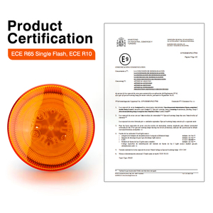 Luce di Segnalazione <span class=keywords><strong>LED</strong></span> ECE R10 R65, Impermeabile, Flessibile, Montabile su Tubo, Lampeggiante Ambra per Trattori - Product Image 2
