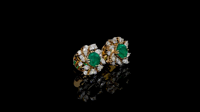 Pendientes de Diamantes Cultivados en Laboratorio para Mujer, Corte Brillante, Color Blanco, Chapado en Oro Multitono de 14k/18k, Certificados por IGI, Finos