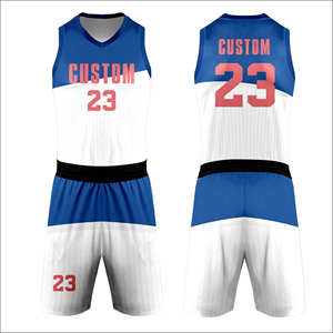 Ensemble de maillot et short de basket-ball unisexe personnalisé avec impression lumineuse, antibactérien, respirant, séchage rapide, léger, 100% polyester - Product Image 6