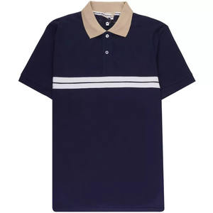 Chemise décontractée pour homme personnalisée, 100% coton, anti-froissement, manches courtes, motif uni, logo sur le devant, vêtements de sport - Product Image 1