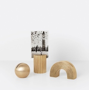 Elegante tarjetero elegante Metal dorado nuevos accesorios de escritorio de madera decoración de oficina profesional soporte de tarjeta de visita calidad premium - Product Image 4