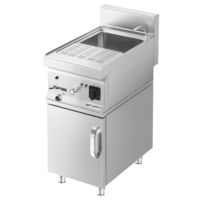 Cuiseur à pâtes électrique professionnel - Cuve unique - Autonome - 26L - 6kW - avec robinet de vidange - sur base de meuble - 1 porte - 700mm