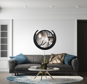 Decoración de pared de metal de diseño moderno personalizado, arte de pared de metal con paneles de espejo de plexiglás, espejo de pared acrílico decorativo - Product Image 3