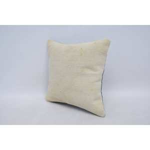 Beige Ikat Toile Patchwork lana antideslizante ecológico extraíble lavable refuerzo almohada 14x14 pulgadas tejido bordado decorativo - Product Image 5