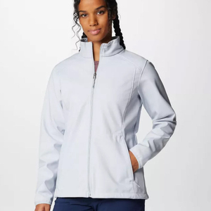 Chaqueta Softshell gris Cirrus para mujer, chaqueta Softshell de manga larga y a prueba de viento, las últimas chaquetas Softshell para correr al aire libre para mujer - Product Image 1