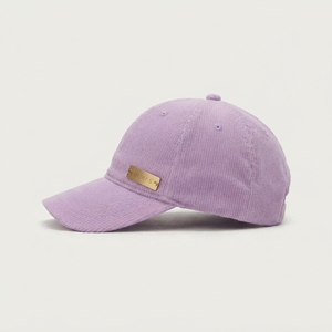 Casquette de baseball en velours côtelé lavande, 6 panneaux, réglable, unisexe, décontractée, printemps-été, logo personnalisé, vente en gros, usine OEM, casquette vintage - Product Image 2