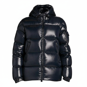 Blouson matelassé unisexe personnalisé, léger, imperméable, en toile enduite, à capuche, style urbain, pour l'extérieur, chaud pour l'hiver - Product Image 2