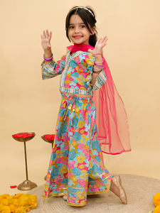 Nueva colección Festival Kids Ready-to-Wear Lehenga Choli Set Indian a precio mayorista - Product Image 4