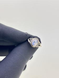 ของเก่าโบราณ925จริงเงินสเตอร์ลิงงานแต่งงานปาร์ตี้พลอยพลอยธรรมชาติทรงรีทรงตัดพลอยเทียมกรอบการตั้งค่าสำหรับทุกเพศ - Product Image 3