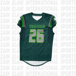 Uniforme de football américain fabriqué en gros de qualité supérieure coupe confortable imprimé par sublimation maillot et ensembles courts de football américain - Product Image 6