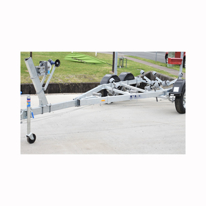 Remolque de barco de servicio pesado para transporte marítimo marco de acero galvanizado rodillos ajustables poste de cabrestante y diseño resistente a la corrosión - Product Image 6