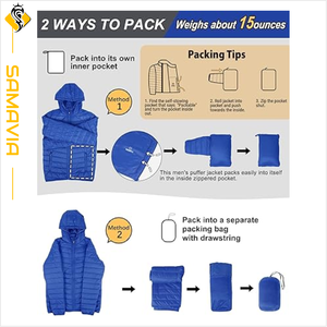 <b>men's</b> Lightweight Outdoor <b>Jacket</b> Warm Quilted Winter Puffer <b>Jacket</b> Windproof Coat Ready to Ship outdoor <b>jacket</b> - Product Image 4