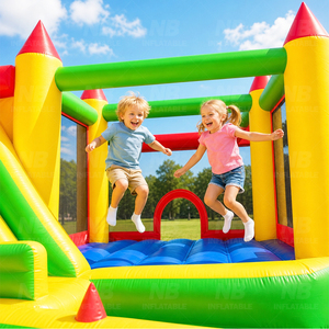 Toboggan aquatique gonflable 3-en-1, parc aquatique de jardin pour enfants, PVC de qualité commerciale très résistant, souffleur d'air inclus - Product Image 4