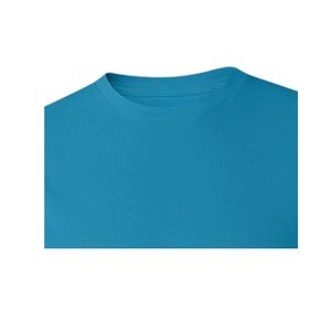 เสื้อยืดลำลองผู้ชายไซส์ใหญ่ สีฟ้าอ่อน 220gsm ผ้าฝ้ายออร์แกนิค 100% ระบายอากาศได้ดี เป็นมิตรกับสิ่งแวดล้อม ลายนูน  โลโก้ด้านหน้าปรับแต่งได้ - Product Image 6