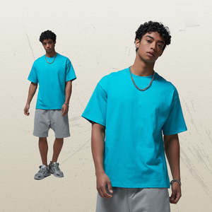 Camiseta de Trabajo para Hombre al por Mayor, 100% Algodón, Cuello Redondo, Casual, Holgada, Manga Corta, Transpirable, Ecológica, Antiarrugas - Product Image 2