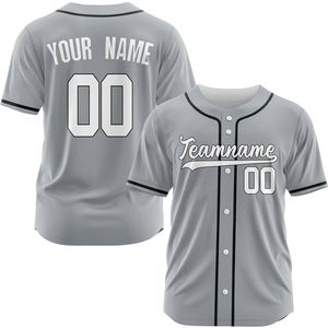 Vente en gros OEM unisexe bouton complet maillot de baseball logo personnalisé uniformes pour jeunes séchage rapide nom sublimation bouton uniformes haut - Product Image 6