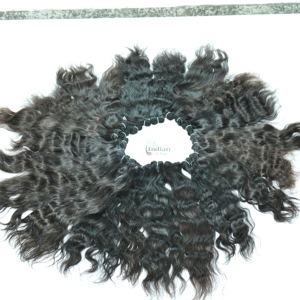 Extensions de cheveux humains vierges indiennes Remy péruviennes à double trame, aspect naturel à 100%, noires, ondulées, 8 pouces, étirées - Product Image 6