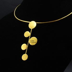 Gargantilla de metal latón puro hecha a mano - Product Image 3