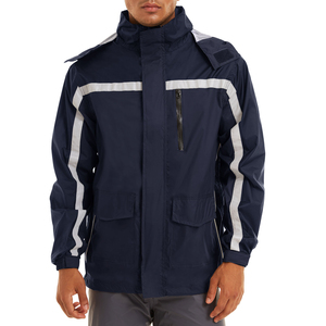 Nuevo 2025, suministro directo de fábrica, chaqueta de lluvia impermeable con cuello levantado de lona para hombre, ropa de calle, la mejor calidad, precio al por mayor - Product Image 2